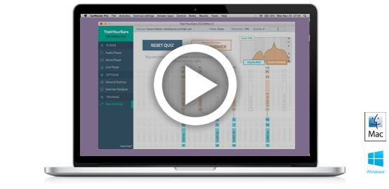 Watch a video on TrainYourEars 2.0 EQ Edition